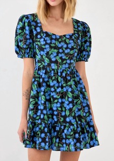 English Factory Blueberry Mini Dress In Blueberry Print