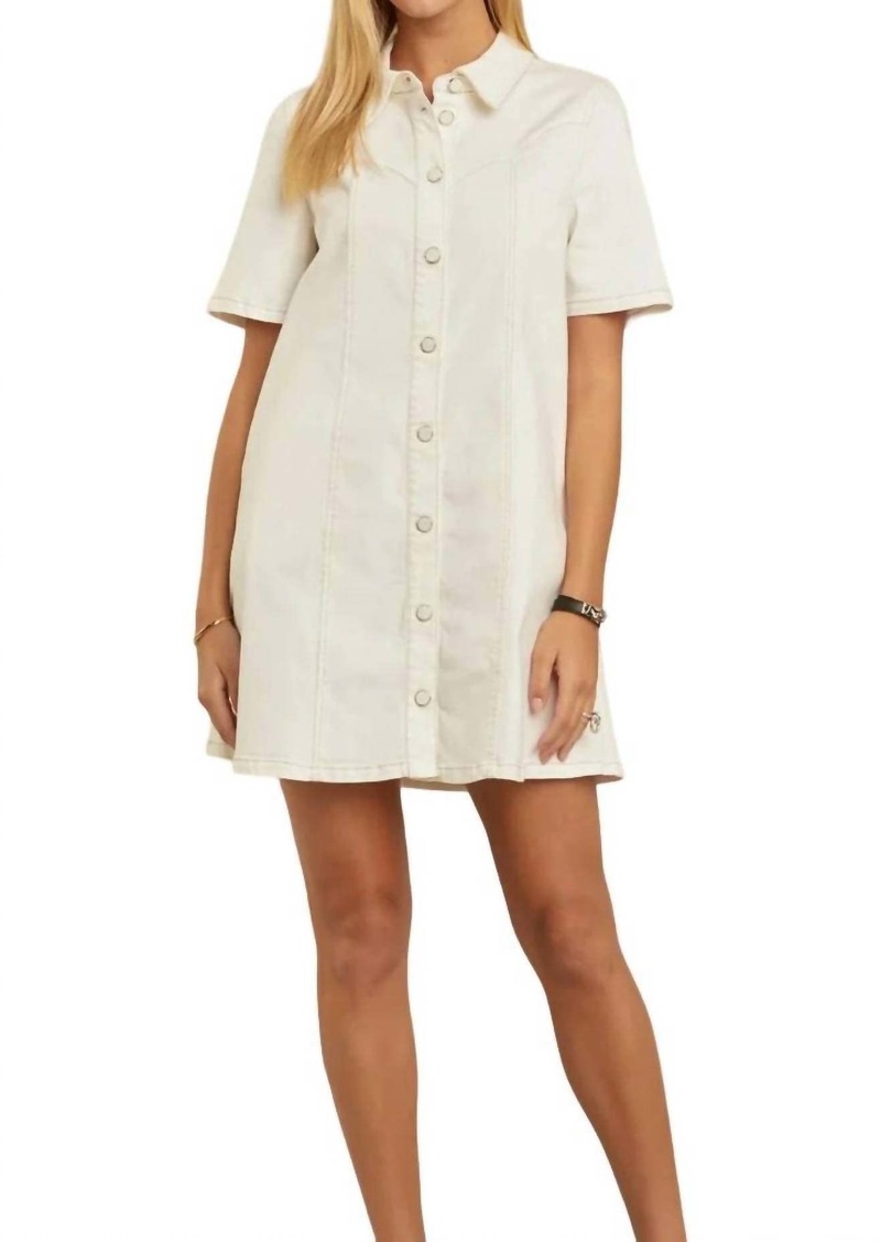 English Factory Denim Mini Dress In White