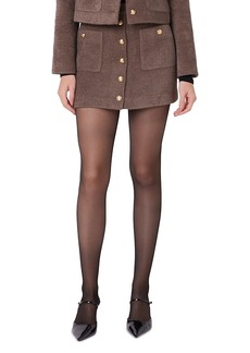 English Factory Button Front Knit Mini Skirt