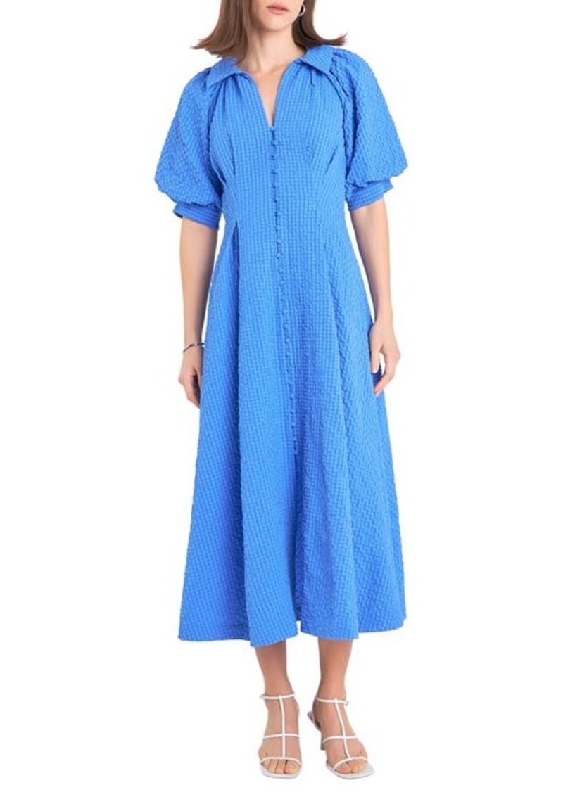 English Factory Button Front Maxi Dress