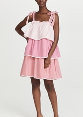 ENGLISH FACTORY Colorblock Tiered Dress