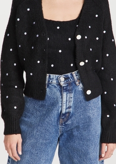 ENGLISH FACTORY Dot Embroidered Cardigan