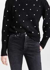 ENGLISH FACTORY Dot Embroidered Sweater