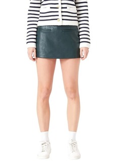English Factory Faux Leather Skort