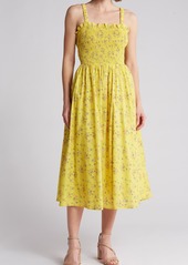 English Factory Floral Smocked Sundress in Yellow at Nordstrom Rack