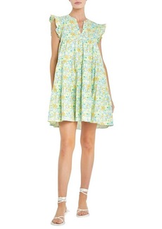 English Factory Floral Tiered Minidress