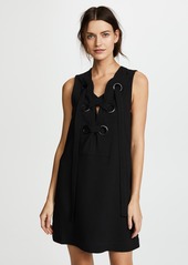 ENGLISH FACTORY Lace Up Front Dress