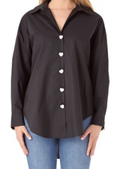 English Factory Oversize Cotton Button-Up Shirt