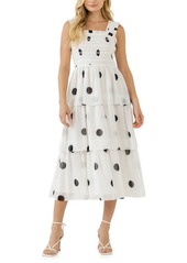 English Factory Polka Dot Midi Dress