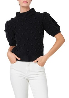 English Factory Pompom Puff Sleeve Sweater