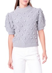 English Factory Pompom Puff Sleeve Sweater
