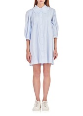 English Factory Ruffle Collar Cotton Blend Shirtdress