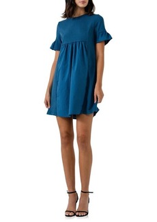 English Factory Solid Minidress in Teal at Nordstrom