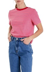 English Factory Stripe Cotton Ringer T-Shirt