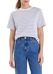 English Factory Striped Cotton Jersey Short Sleeve T-Shirt