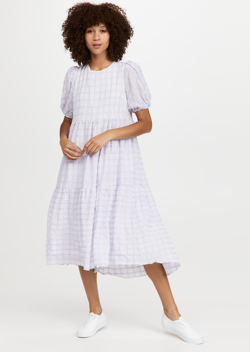 ENGLISH FACTORY Tiered Gingham Maxi Dress
