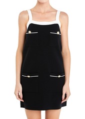 English Factory Women's Knit Mini Dress - White Black