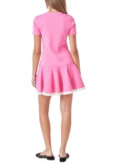 English Factory Women's Pleated-Skirt Drop-Waist Dress - Pink