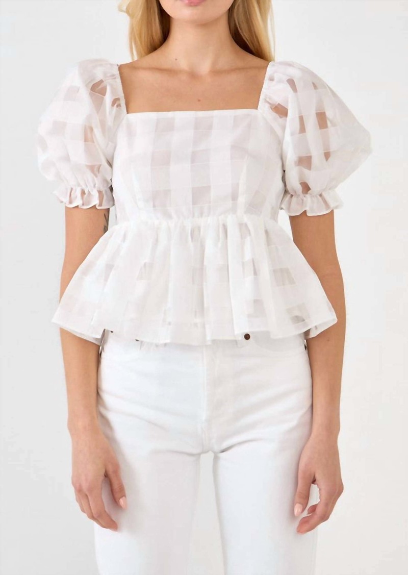 English Factory Off The Grid Top In White