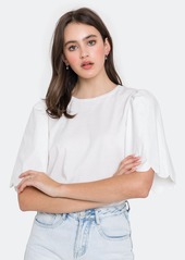 English Factory Scalloped Sleeve Top - L