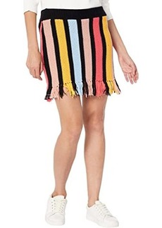 English Factory Stripe Knit Skirt