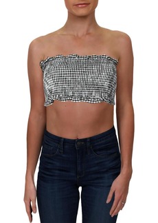 English Factory Womens Cotton Checkered Tube Top