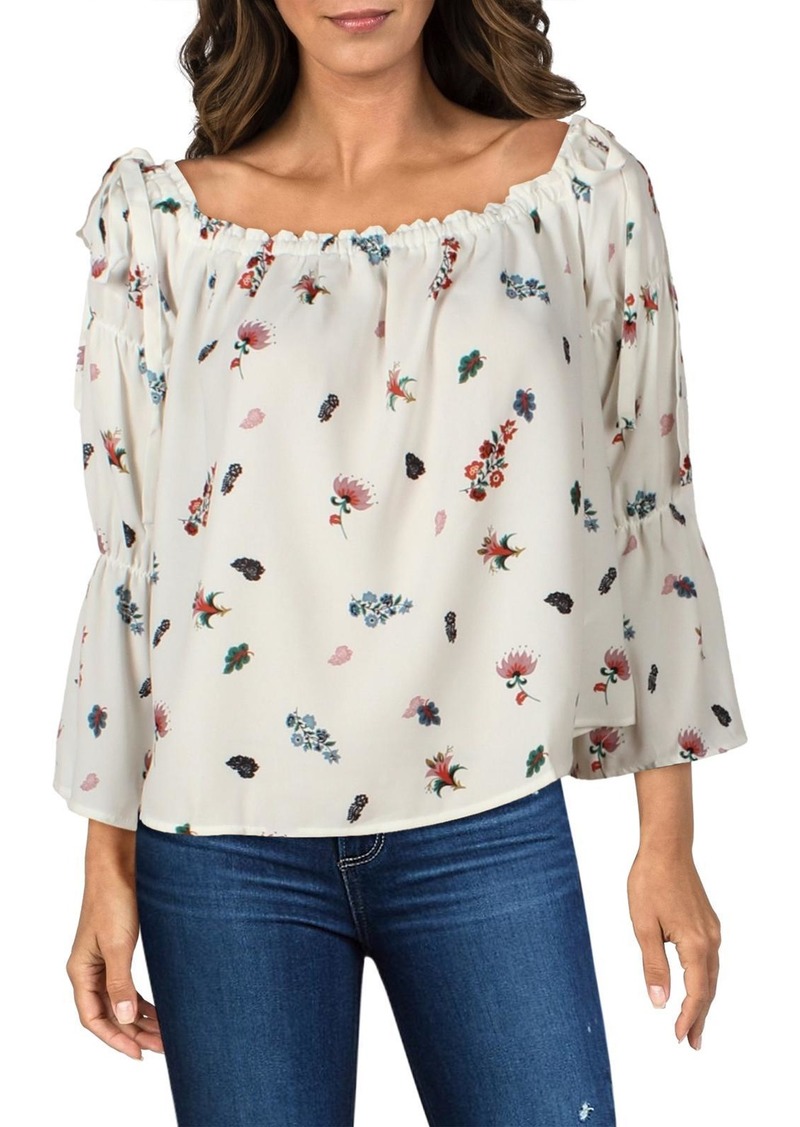 English Factory Womens Floral Off The Shoulder Blouse