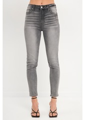 English Factory Women's Midi Rise Skinny Jeans - Grey