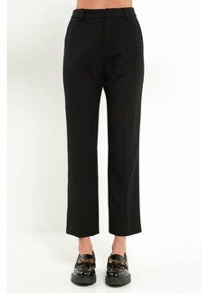 English Factory Women's Stretched Ankle Pants - Black