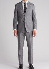 English Laundry Plaid Trim Fit Wool Blend Two-Piece Suit in Gray at Nordstrom Rack