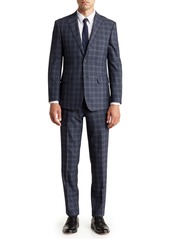 English Laundry Plaid Two Button Notch Lapel Suit in Blue at Nordstrom Rack