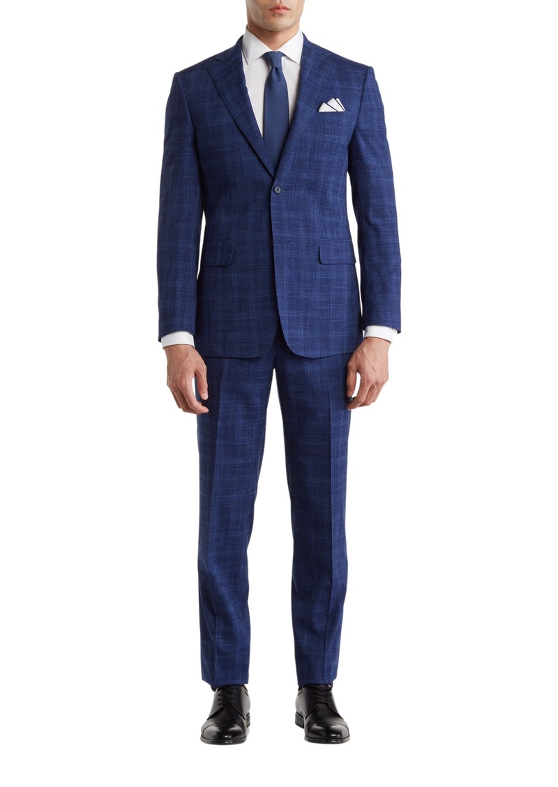 English Laundry Trim Fit Notch Lapel Suit in Blue at Nordstrom Rack