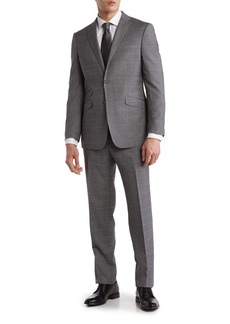 English Laundry Trim Fit Windowpane Suit in Gray at Nordstrom Rack