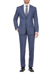 English Laundry Two Button Notch Lapel Trim Fit Suit in Blue at Nordstrom Rack