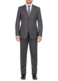 English Laundry Two Button Notch Lapel Trim Fit Suit in Grytan at Nordstrom Rack