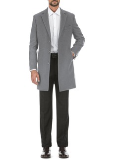 English Laundry Wool Blend 3-Button Three-Quarter Length Top Coat in Lt Gray at Nordstrom Rack