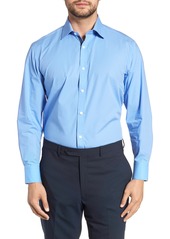 English Laundry Trim Fit Stretch Solid Dress Shirt in Blue at Nordstrom