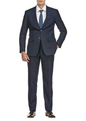 English Laundry Slim Fit Peak Lapel Windowpance Suit