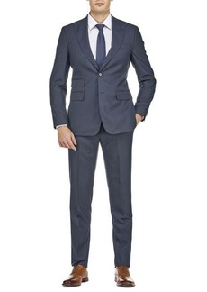 English Laundry Slim Fit Wool Blend Check Suit