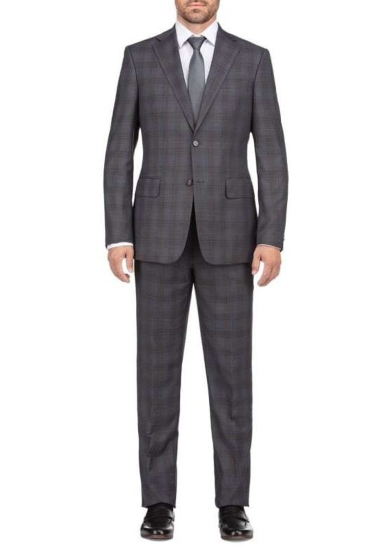 English Laundry Two Button Plaid Suit