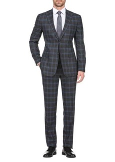 English Laundry Two Button Plaid Suit