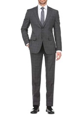 English Laundry Two Button Windowpane Wool Blend Suit