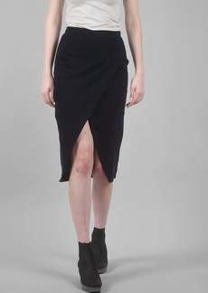 Enza Costa Cashmere Blend Midi Skirt In Black