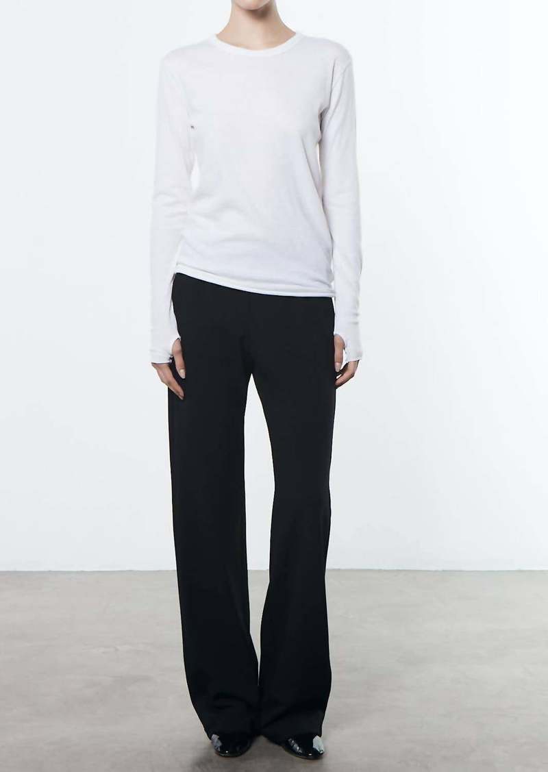 Enza Costa Cashmere Loose L/s Crew In White