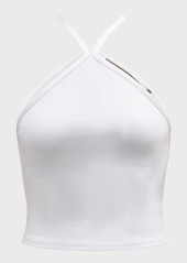 Enza Costa Cropped Halter Tank Top