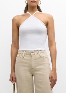 Enza Costa Cropped Halter Tank Top