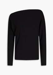 ENZA COSTA - One-shoulder ribbed-knit top - Black - L