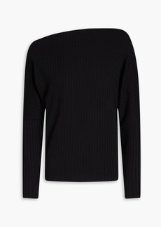 ENZA COSTA - One-shoulder ribbed-knit top - Black - S