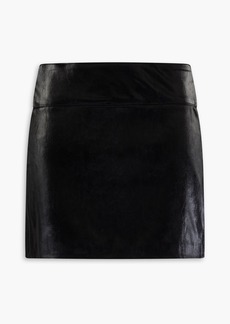 ENZA COSTA - Coated faux leather mini skirt - Black - 2