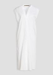 ENZA COSTA - Cotton-gauze midi dress - White - 0